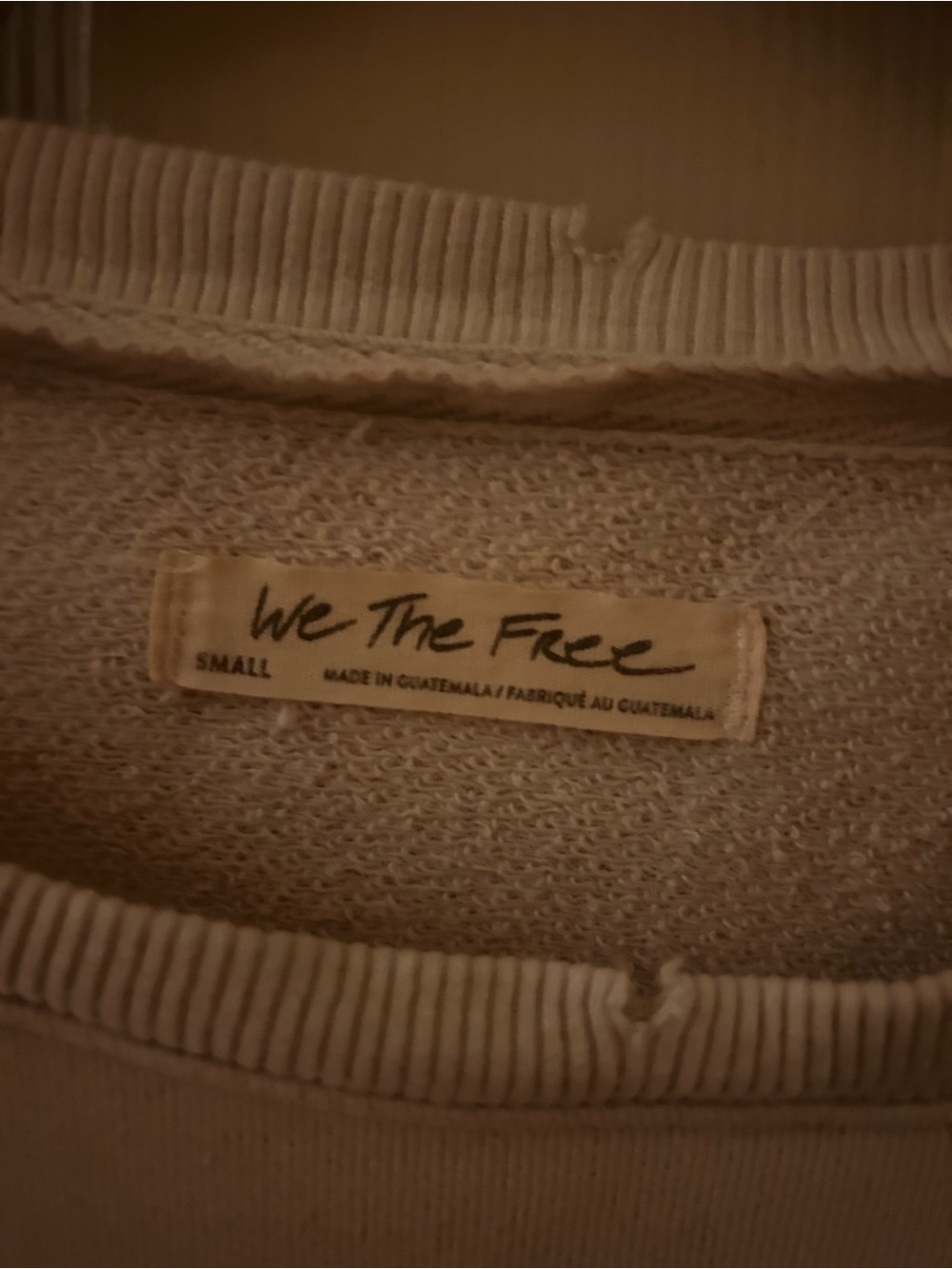 WE THE FREE CREAM HIGHLAND COW GRAPHIC CAMDEN PULLOVER SWEATSHIRT Sz S OVERSIZED - Picture 7 of 9
